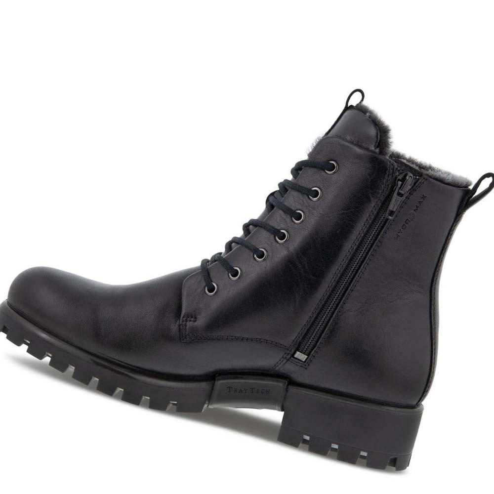 Women's Ecco Modtray Lace Boots Black | USA 19ZUT